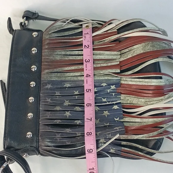 Women's Fringe crossbody bag Studded Purse Indiesleeze - Picture 8 of 8